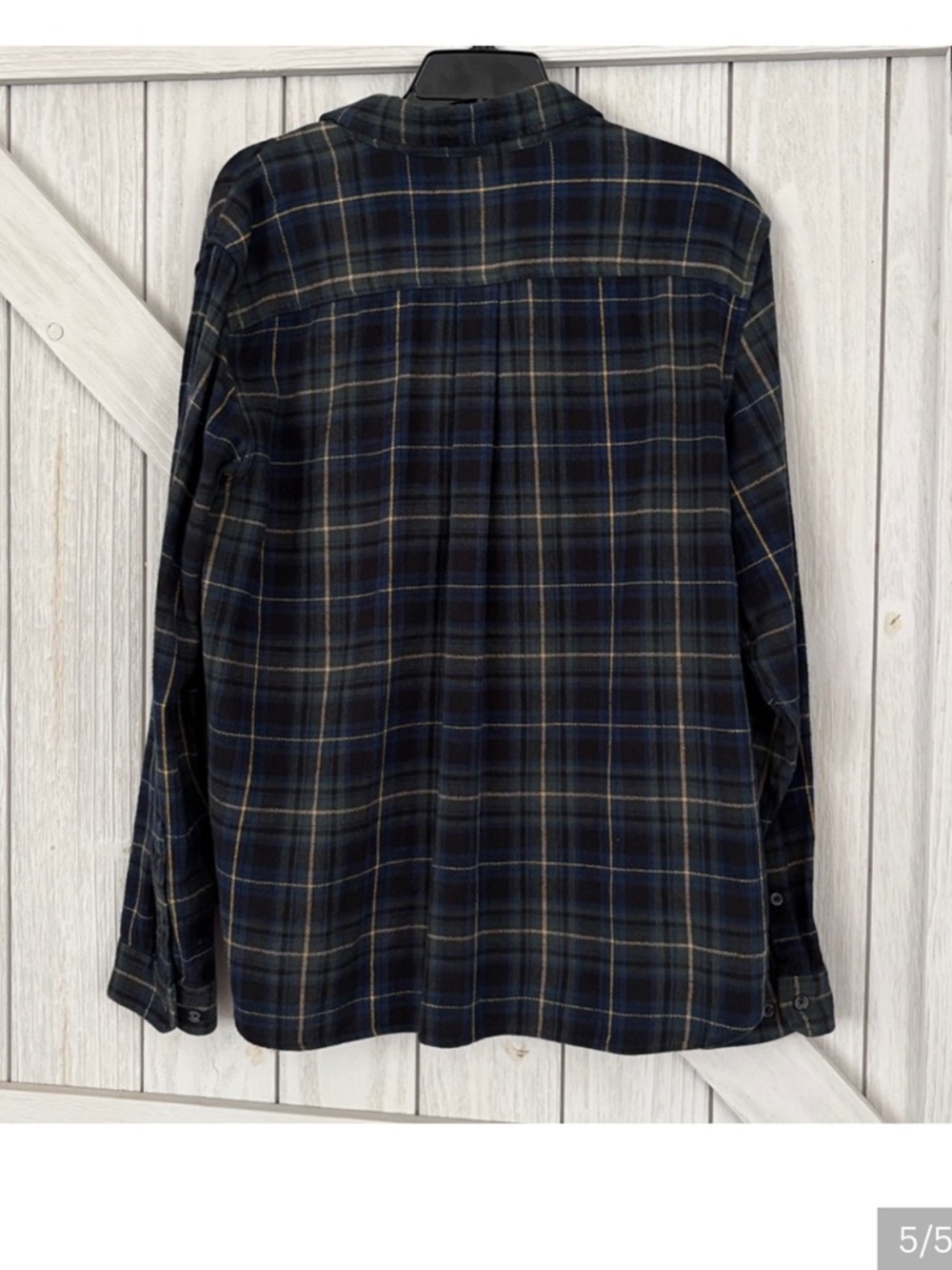 Eddie Bauer Men's Navy Plaid Button-Down Shirt Flannel BUNDLE - Picture 3 of 6
